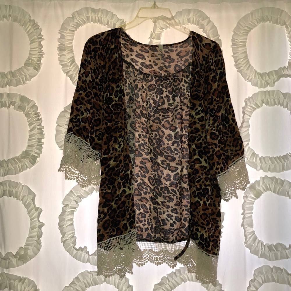 Leopard Print Kimono!
